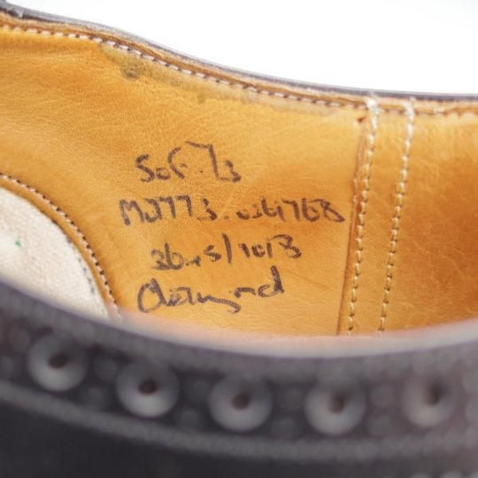 極美品★チャーチ 50F/UK5【現行定価￥160,600-★旧チャーチ/73ラスト/CHETWYND】チェットウィンド/3都市ロゴ/黒/メンズ/Church's★i798