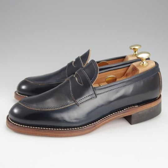 極美品★Makers/メイカーズ SIZE 5【現行定価￥114,400-★コードバン仕様/紺/(米)ホーウィン社】CDVN-01/コインローファー/メンズ★i799