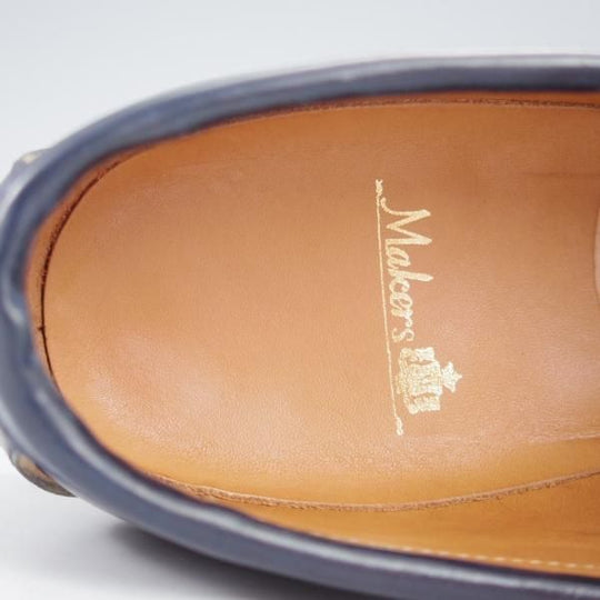 極美品★Makers/メイカーズ SIZE 5【現行定価￥114,400-★コードバン仕様/紺/(米)ホーウィン社】CDVN-01/コインローファー/メンズ★i799