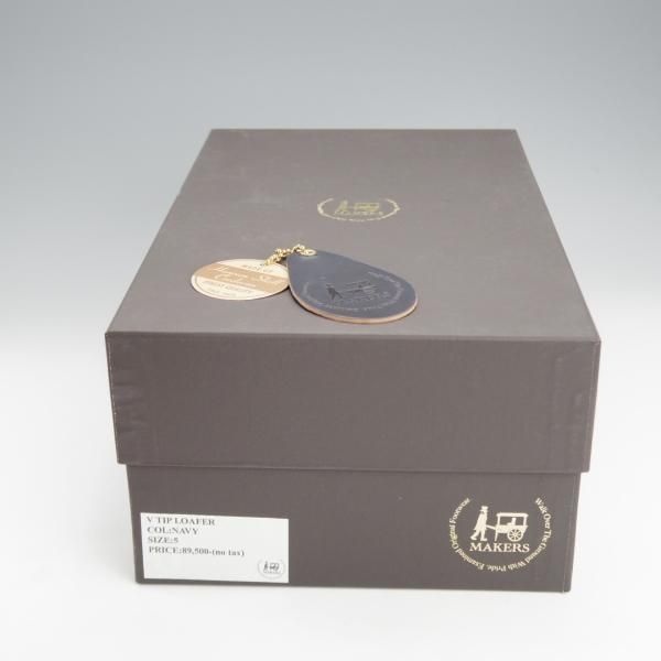 極美品★Makers/メイカーズ SIZE 5【現行定価￥114,400-★コードバン仕様/紺/(米)ホーウィン社】CDVN-01/コインローファー/メンズ★i799