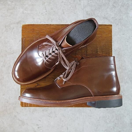 極美品★Makers/メイカーズ SIZE 6【定価￥120,450-★茶系コードバン/(米)ホーウィン社】6アイレットチャッカブーツ/CDVN-06★i800