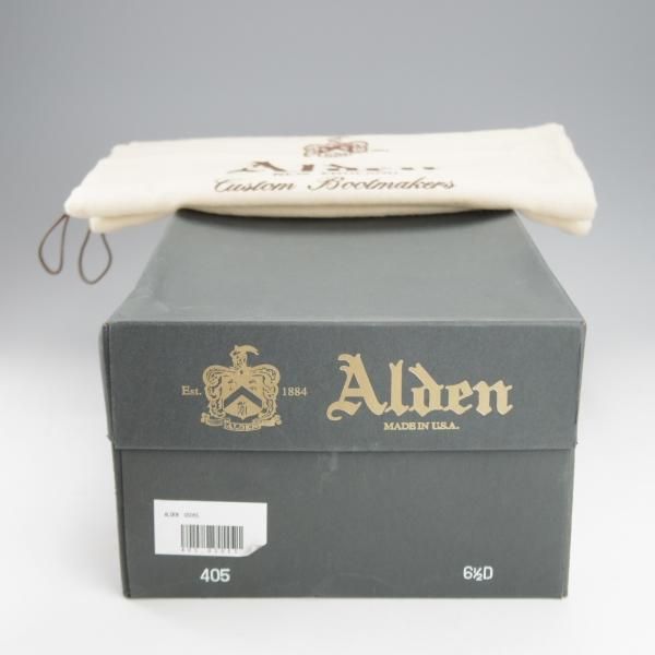 極美品★オールデン 6.5D【定価￥117,700-★インディーブーツ/405】トゥルーバランスラスト/コルクソール/カーフ/茶/Alden★i802