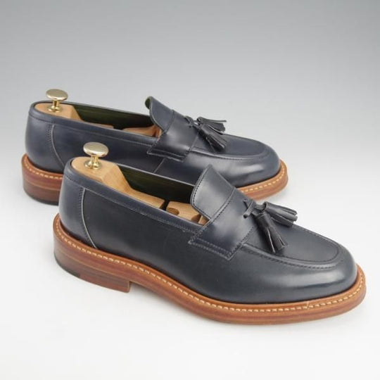 極美品★トリッカーズ SIZE 7【貴重★(英)ポールスミス別注/Paul Smith】M7772/タッセルローファー/紺/カーフ/メンズ/Tricker's★i804