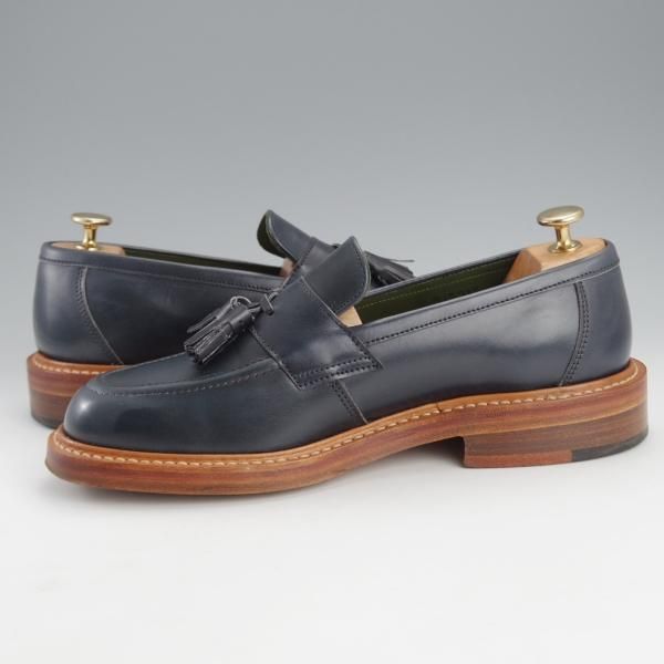 極美品★トリッカーズ SIZE 7【貴重★(英)ポールスミス別注/Paul Smith】M7772/タッセルローファー/紺/カーフ/メンズ/Tricker's★i804