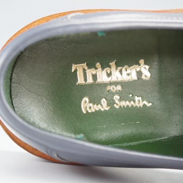 極美品★トリッカーズ SIZE 7【貴重★(英)ポールスミス別注/Paul Smith】M7772/タッセルローファー/紺/カーフ/メンズ/Tricker's★i804