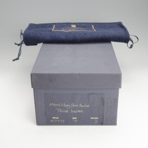 極美品★トリッカーズ SIZE 7【貴重★(英)ポールスミス別注/Paul Smith】M7772/タッセルローファー/紺/カーフ/メンズ/Tricker's★i804