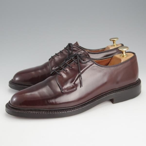 美品★(米)アレンエドモンズ 8D【定価￥167,400-★コードバン仕様/Leeds】リーズ/プレーントゥ/赤茶/メンズ/ALLEN EDMONDS★i806
