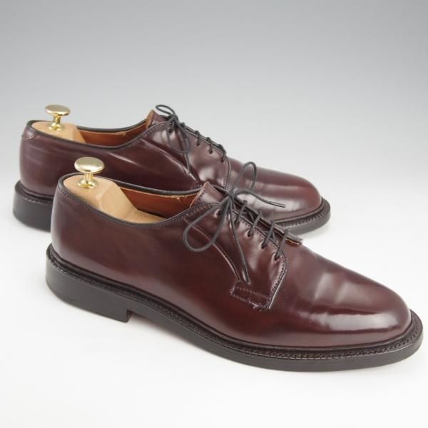 美品★(米)アレンエドモンズ 8D【定価￥167,400-★コードバン仕様/Leeds】リーズ/プレーントゥ/赤茶/メンズ/ALLEN EDMONDS★i806