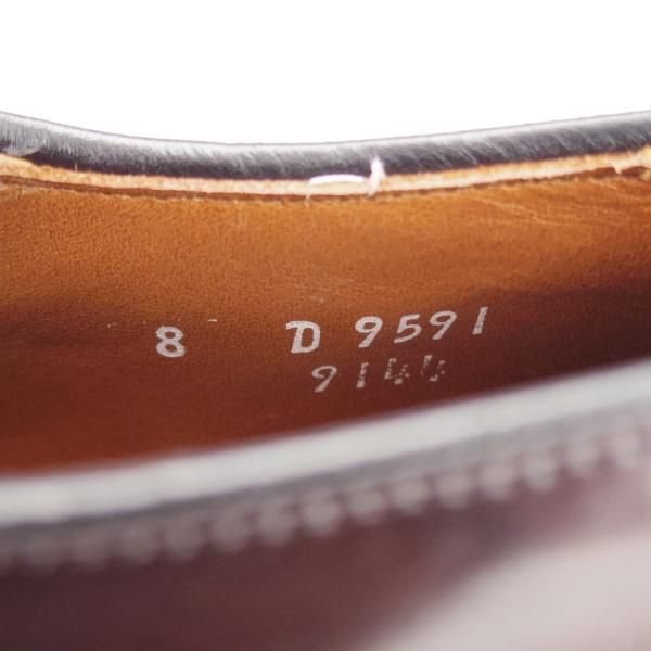 美品★(米)アレンエドモンズ 8D【定価￥167,400-★コードバン仕様/Leeds】リーズ/プレーントゥ/赤茶/メンズ/ALLEN EDMONDS★i806