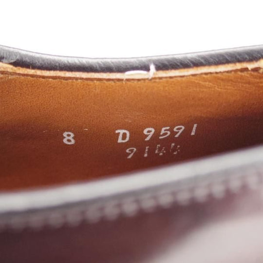 美品★(米)アレンエドモンズ 8D【定価￥167,400-★コードバン仕様/Leeds】リーズ/プレーントゥ/赤茶/メンズ/ALLEN EDMONDS★i806