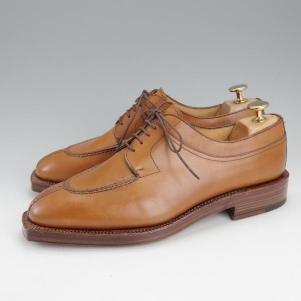 ほぼ未使用★(伊)DUCAL/デュカル SIZE 40.5【貴重★ハンドソーンウェルテッド製法/九分仕立て/Uチップ】カーフ/茶/メンズ★i808