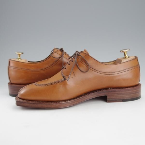 ほぼ未使用★(伊)DUCAL/デュカル SIZE 40.5【貴重★ハンドソーンウェルテッド製法/九分仕立て/Uチップ】カーフ/茶/メンズ★i808