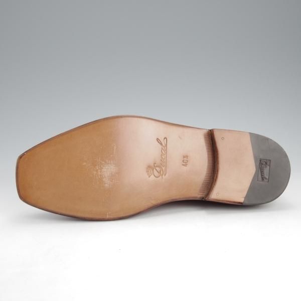 ほぼ未使用★(伊)DUCAL/デュカル SIZE 40.5【貴重★ハンドソーンウェルテッド製法/九分仕立て/Uチップ】カーフ/茶/メンズ★i808