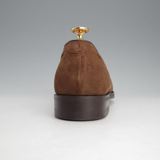 未使用★(英)BARKER/バーカー 7D【モデル定価￥49,500-★ダイナイトソール仕様/タッセルローファー】4478DW/スエード/茶/メンズ★i809