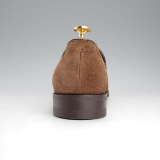 未使用★(英)BARKER/バーカー 7D【モデル定価￥49,500-★ダイナイトソール仕様/タッセルローファー】4478DW/スエード/茶/メンズ★i809