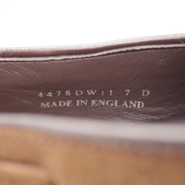 未使用★(英)BARKER/バーカー 7D【モデル定価￥49,500-★ダイナイトソール仕様/タッセルローファー】4478DW/スエード/茶/メンズ★i809