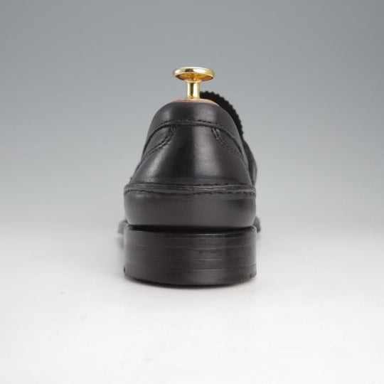 極美品★チャーチ 75F/UK7.5【定価￥145,200-★コインローファー/Pembrey】126ラスト/ビーフロール/プレステージカーフ/黒/Church's★i812