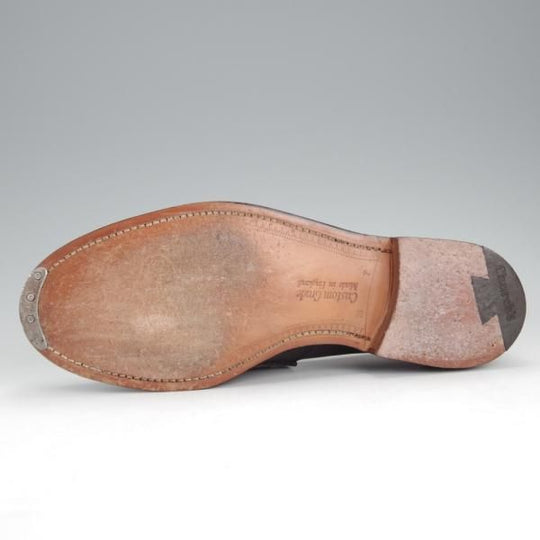 極美品★チャーチ 75F/UK7.5【定価￥145,200-★コインローファー/Pembrey】126ラスト/ビーフロール/プレステージカーフ/黒/Church's★i812