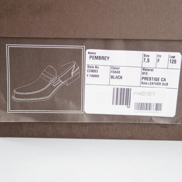 極美品★チャーチ 75F/UK7.5【定価￥145,200-★コインローファー/Pembrey】126ラスト/ビーフロール/プレステージカーフ/黒/Church's★i812