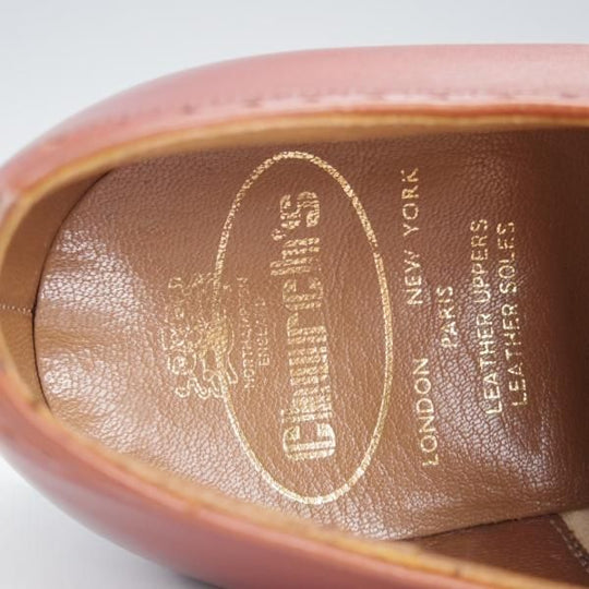 未使用★チャーチ 50F/UK5【旧チャーチ★デットストック品/3都市ロゴ】84ラスト/セミブローグ/カーフ/茶/メンズ/Church's★i814