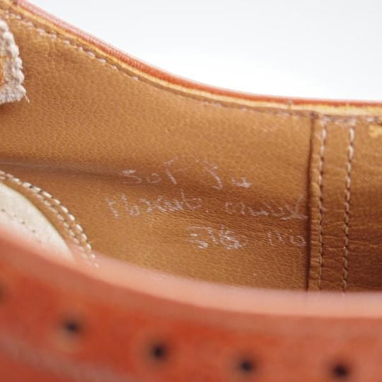 未使用★チャーチ 50F/UK5【旧チャーチ★デットストック品/3都市ロゴ】84ラスト/セミブローグ/カーフ/茶/メンズ/Church's★i814