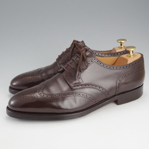 極上★ジョンロブ 7.5E【現行オーダー価格￥270,600-★8695ラスト/DARBY 2】ダービー/フルブローグ/カーフ/濃茶/JOHN LOBB★i815