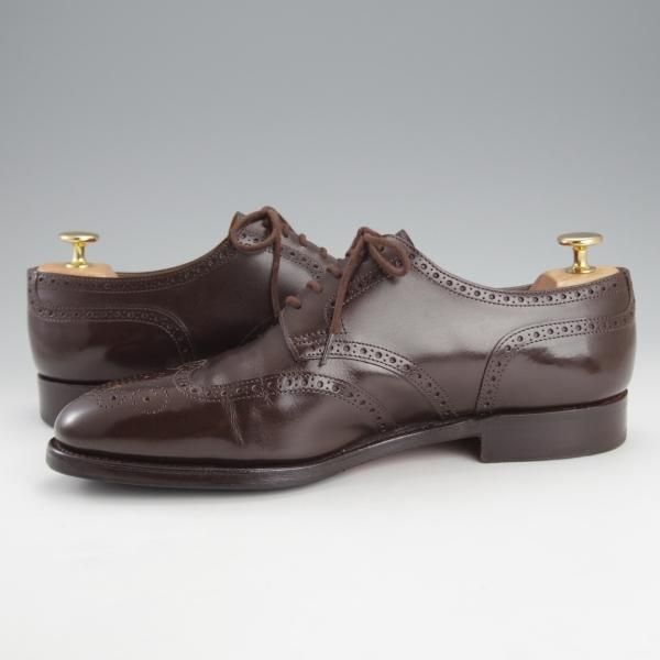 極上★ジョンロブ 7.5E【現行オーダー価格￥270,600-★8695ラスト/DARBY 2】ダービー/フルブローグ/カーフ/濃茶/JOHN LOBB★i815