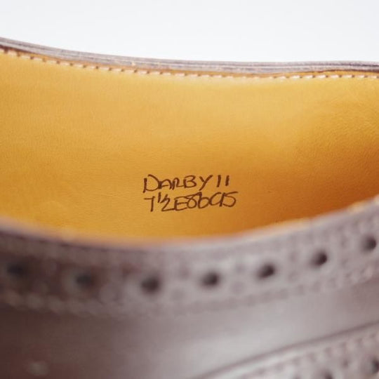 極上★ジョンロブ 7.5E【現行オーダー価格￥270,600-★8695ラスト/DARBY 2】ダービー/フルブローグ/カーフ/濃茶/JOHN LOBB★i815