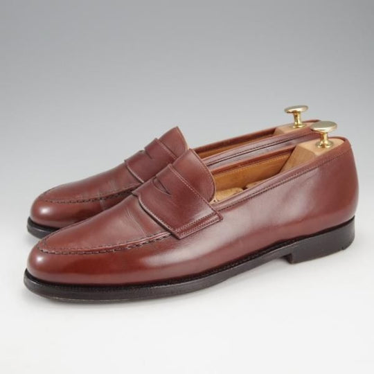 ★クロケット&ジョーンズ UK8/US8.5D【貴重★ブルックスブラザーズ別注/Peal&co】314ラスト/コインローファー/茶/Crockett&Jones★i820