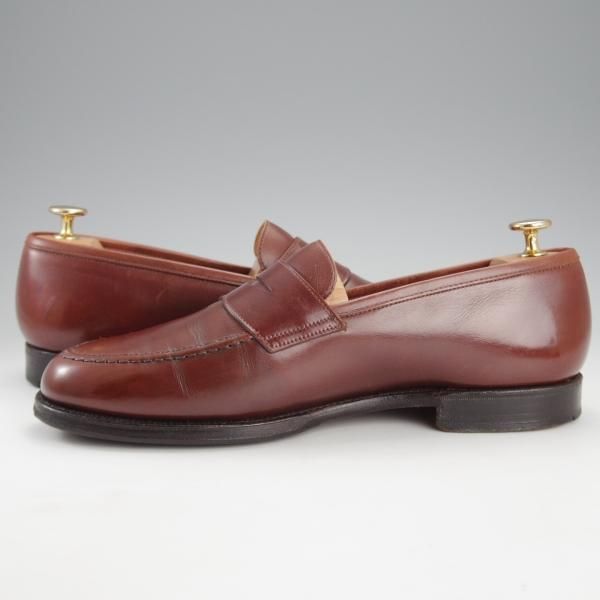★クロケット&ジョーンズ UK8/US8.5D【貴重★ブルックスブラザーズ別注/Peal&co】314ラスト/コインローファー/茶/Crockett&Jones★i820