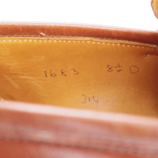 ★クロケット&ジョーンズ UK8/US8.5D【貴重★ブルックスブラザーズ別注/Peal&co】314ラスト/コインローファー/茶/Crockett&Jones★i820