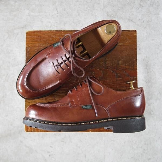 極上★パラブーツ SIZE 6.5【定価￥79,200-★シャンボード/CHAMBORD】マロン/MARRON/リスレザー/Uチップ/茶/TEXソール/Paraboot★i822