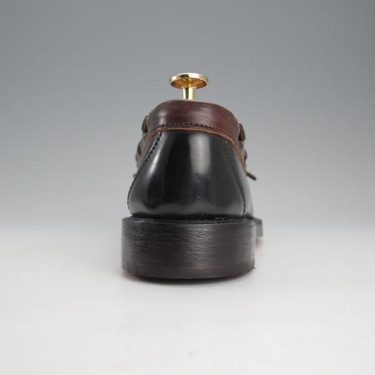 未使用★(米)YUKETEN/ユケテン 8C【定価￥118,800-★コードバン仕様/ホーウィン社スタンプ多数】705SP/モカシン/黒×赤茶★i824