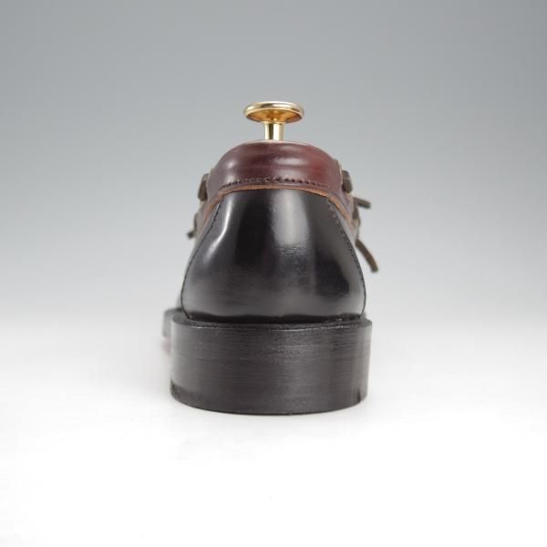 未使用★(米)YUKETEN/ユケテン 8C【定価￥118,800-★コードバン仕様/ホーウィン社スタンプ多数】705SP/モカシン/黒×赤茶★i824