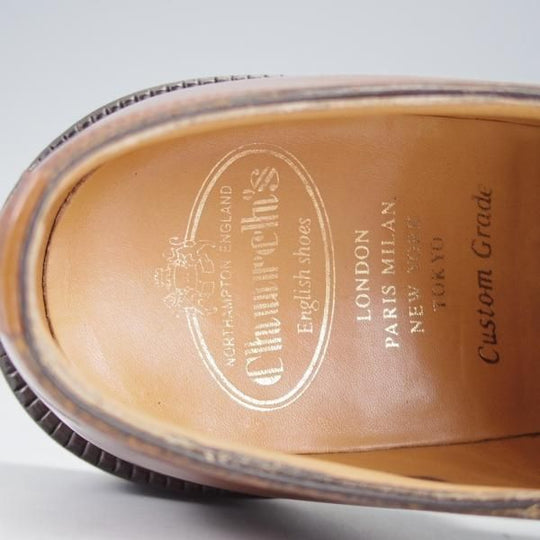 美品★チャーチ 55F/UK5.5【定価￥165,000-★シャノン/SHANNON】103ラスト/プレーントゥ/サンダルウッド/茶/メンズ/Church's★i827