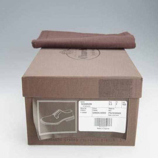 美品★チャーチ 55F/UK5.5【定価￥165,000-★シャノン/SHANNON】103ラスト/プレーントゥ/サンダルウッド/茶/メンズ/Church's★i827