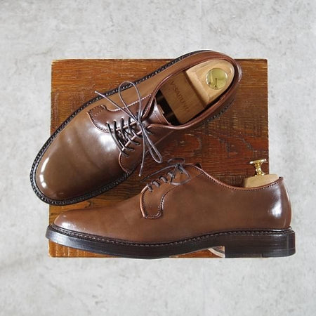 極美品★オールデン 6D【貴重★ラベロ色/コードバン/9900】茶/バリーラスト/プレーントゥ/メンズ/Alden★i830