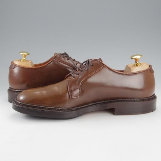 極美品★オールデン 6D【貴重★ラベロ色/コードバン/9900】茶/バリーラスト/プレーントゥ/メンズ/Alden★i830