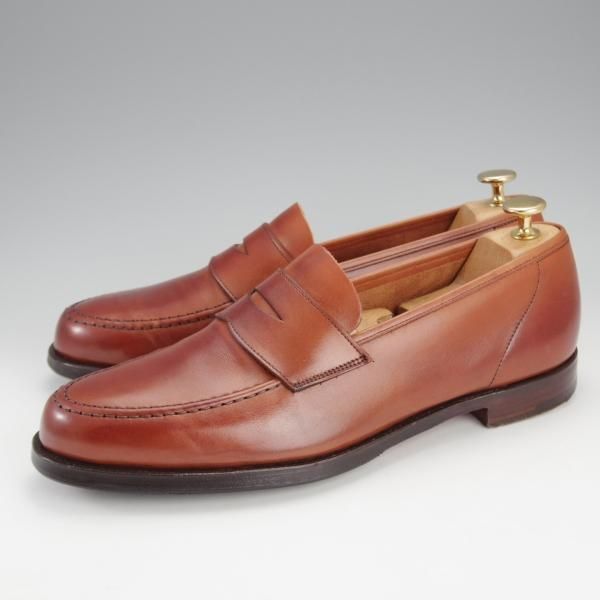 極上★クロケット&ジョーンズ 8E【定価￥86,900-★HARVARD 2/ハーバード2】コインローファー/376ラスト/茶/Crockett&Jones★i852