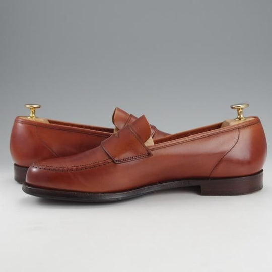 極上★クロケット&ジョーンズ 8E【定価￥86,900-★HARVARD 2/ハーバード2】コインローファー/376ラスト/茶/Crockett&Jones★i852