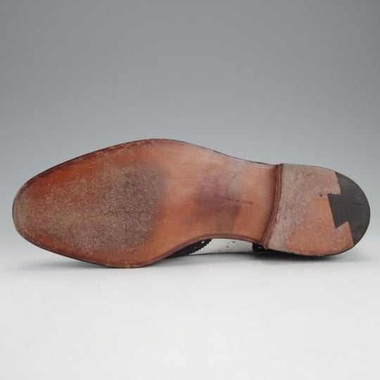 極美品★クロケット&ジョーンズ 6E【★ロイドフットウェア別注/Jシリーズ】317ラスト/スペクテイターシューズ/黒×白/Crockett&Jones★i854