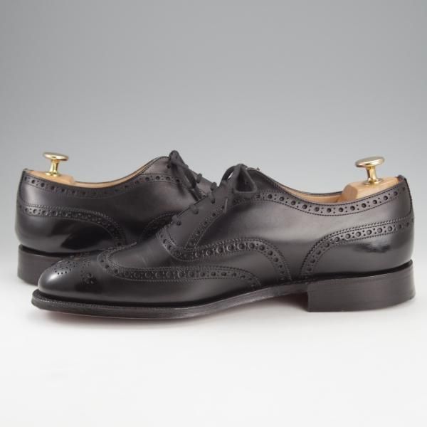 極美品★チャーチ 70F/UK7【現行定価￥176,000-★チェットウィンド/CHETWYND】173ラスト/フルブローグ/カーフ/黒/メンズ/Church's★i855