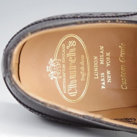 極美品★チャーチ 70F/UK7【現行定価￥176,000-★チェットウィンド/CHETWYND】173ラスト/フルブローグ/カーフ/黒/メンズ/Church's★i855