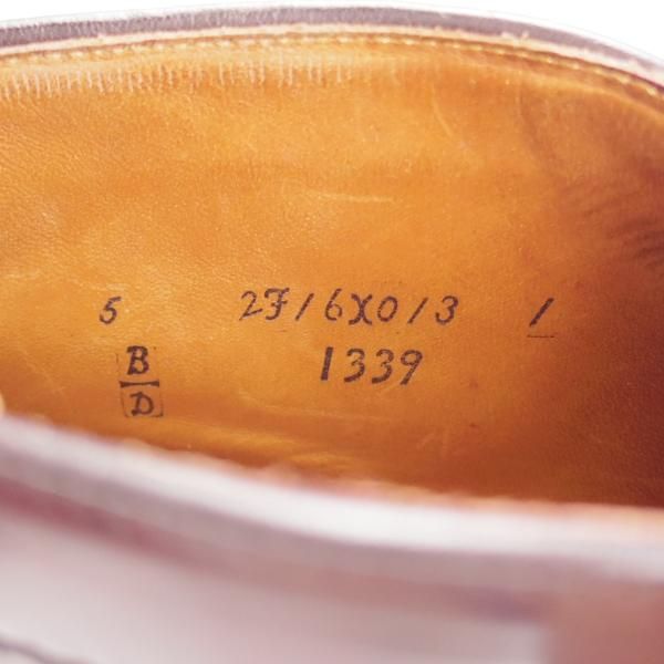 極上★オールデン 5D【定価￥176,000-★極希少サイズ/コードバン/1339】バリーラスト/チャッカブーツ/バーガンディー/赤茶/Alden★i856