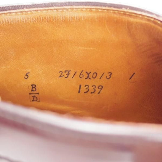 極上★オールデン 5D【定価￥176,000-★極希少サイズ/コードバン/1339】バリーラスト/チャッカブーツ/バーガンディー/赤茶/Alden★i856