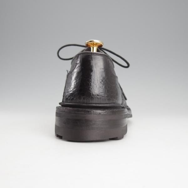 極上★トリッカーズ SIZE 6.5【定価￥102,300-★プレーントゥ/Woodstock/5636】カントリーシューズ/短靴/クロコ型押し/黒/Tricker's★i862