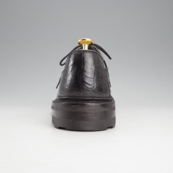 極上★トリッカーズ SIZE 6.5【定価￥102,300-★プレーントゥ/Woodstock/5636】カントリーシューズ/短靴/クロコ型押し/黒/Tricker's★i862