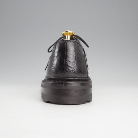 極上★トリッカーズ SIZE 6.5【定価￥102,300-★プレーントゥ/Woodstock/5636】カントリーシューズ/短靴/クロコ型押し/黒/Tricker's★i862