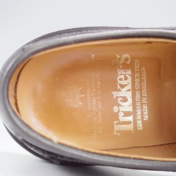 極上★トリッカーズ SIZE 6.5【定価￥102,300-★プレーントゥ/Woodstock/5636】カントリーシューズ/短靴/クロコ型押し/黒/Tricker's★i862