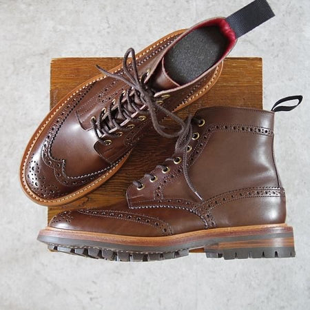 未使用★トリッカーズ SIZE 7【定価￥104,500-★STOW/ストウ/5634】コーヒーバーニッシュ/カントリーブーツ/カーフ/濃茶/Tricker's★i866